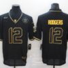 Nike Packers 12 Aaron Rodgers 2020 Black Salute To Service Limited Men Jersey