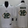 Nike Packers 12 Aaron Rodgers White Shadow Logo Limited Men Jersey