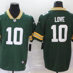 Packers 10 Jordan Love Green 2020 Draft Vapor Limited Men Jersey