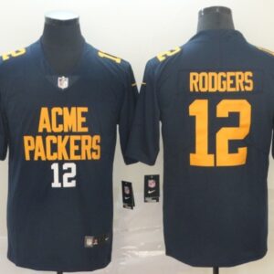 Packers 12 Aaron Rodgers City Edition Navy Jersey