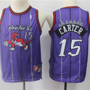 Raptors 15 Vince Carter Purple Youth Swingman Jersey