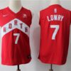 Raptors 7 Kyle Lowry Red Earned Edition Youth Jersey
