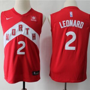 Raptors 2 Kawhi Leonard Red Earned Edition Youth Jersey