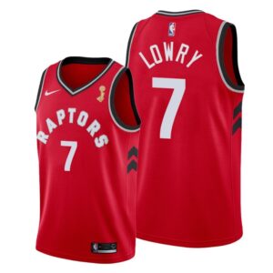 Raptors 7 Kyle Lowry Red 2019 Finals Champions Men Jersey