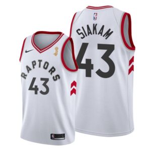 Raptors 43 Pascal Siakam White  2019 Finals Champions Men Jersey