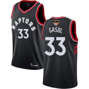 Raptors 33 Marc Gasol Black 2019 Finals Bound Swingman Men Jersey