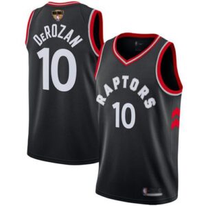 Raptors 10 DeMar DeRozan Black 2019 Finals Bound Swingman Men Jersey