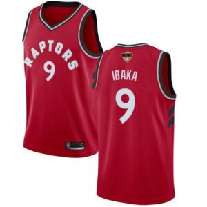 Raptors 9 Serge Ibaka Red 2019 Finals Bound Swingman Men Jersey