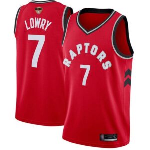Raptors 7 Kyle Lowry Red 2019 Finals Bound Swingman Men Jersey