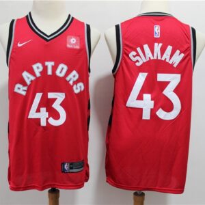 Raptors 43 Pascal Siakam Red Men Jersey With Logo