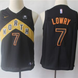 Raptors 7 Kyle Lowry Black City Edition Youth Jersey