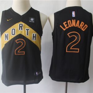 Raptors 2 Kawhi Leonard Black City Edition Youth Jersey