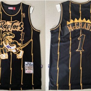Raptors 1 Tracy McGrady Black 1998-99 Hardwood Classics Mesh Men Jersey