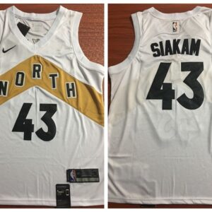 Raptors 43 Pascal Siakam White Cit Edition Men Jersey