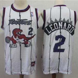 Raptors 2 Kawhi Leonard White Hardwood Classics Men Jersey