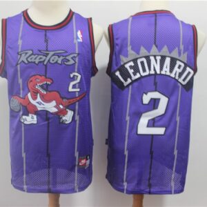 Raptors 2 Kawhi Leonard Purple Hardwood Classics Men Jersey