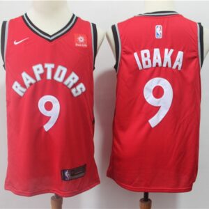 Raptors 9 Serge Ibaka Red Swingman Men Jersey