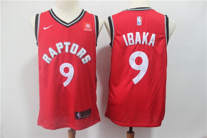 Raptors 9 Serge Ibaka Red Swingman Men Jersey