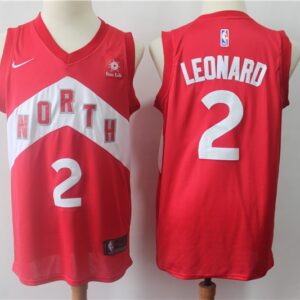 Raptors 2 Kawhi Leonard Red Earned Edition Men Jersey