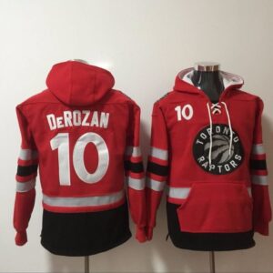 Raptors 10 DeMar DeRozan Red Men Hooded Sweatshirt