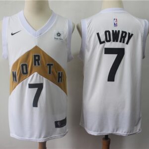 Raptors 7 Kyle Lowry White 2018-19 City Edition Men Jersey