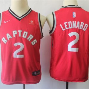 Raptors 2 Kawhi Leonard Red Swingman  Youth Jersey