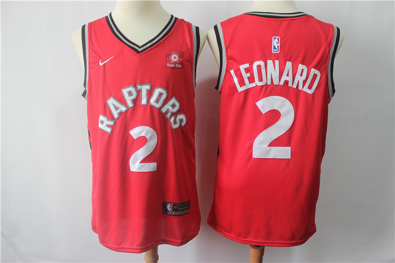 Raptors 2 Kawhi Leonard Red Men Jersey