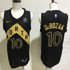 Raptors 10 DeMar DeRozan Black City Edition Men Jersey