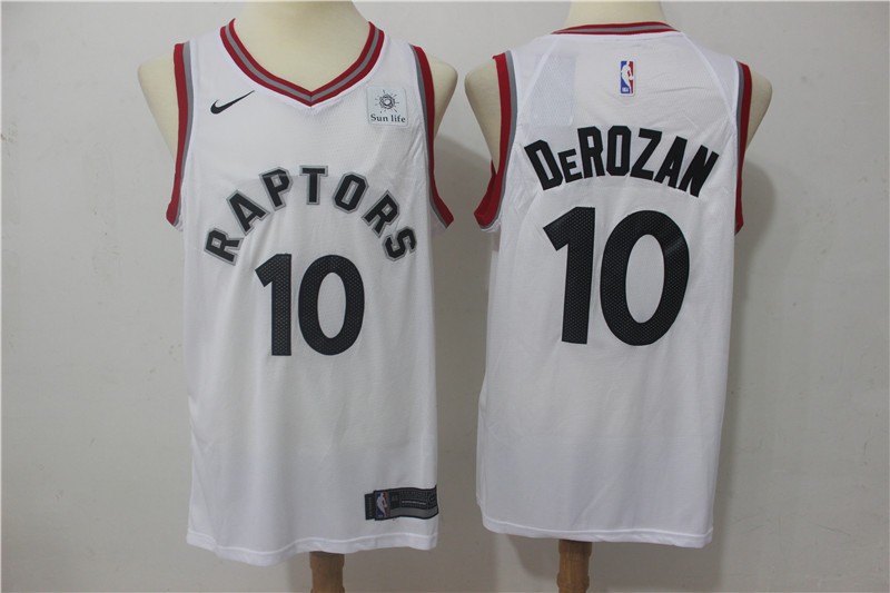Raptors 10 DeMar DeRozan White Swingman Men Jersey