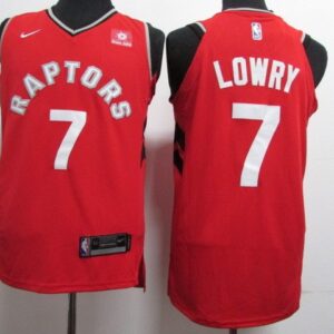 Raptors 7 Kyle Lowry Red Men Jersey