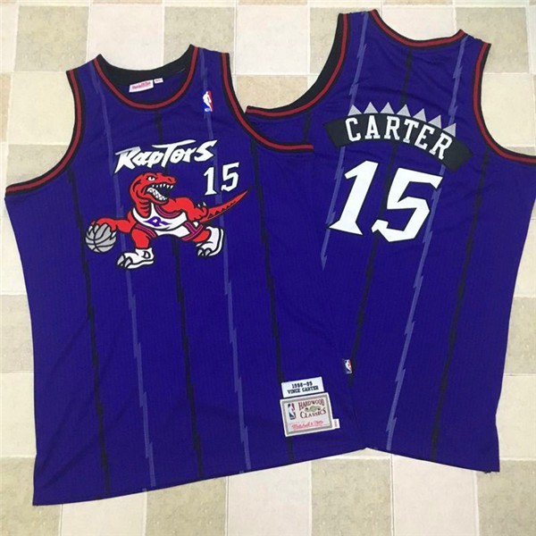 Raptors 15 Vince Carter Purple 1998-99 Hardwood Classics Men Jersey