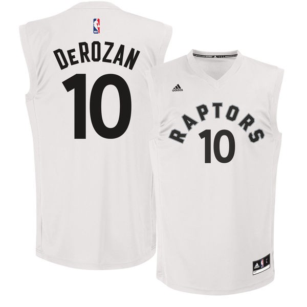 Raptors 10 DeMar DeRozan White Fashion Replica Men Jersey