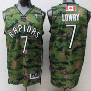 Raptors 7 Kyle Lowry Camo Canada Flag Swingman Men Jersey