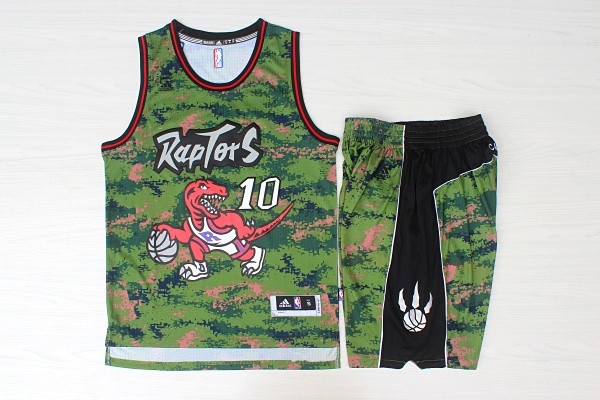 Raptors 10 DeMar DeRozan Camo Swingman Men Jersey With Shorts