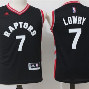 Raptors 7 Kyle Lowry Black Swingman Youth Jersey