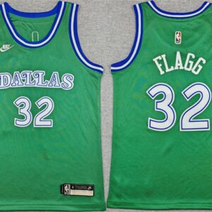 Mavericks 32 Cooper Flagg Green Classic Edition Nike Youth Jersey