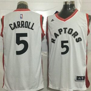 Raptors 5 DeMarre Carroll White Men Jersey