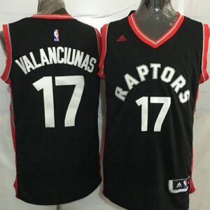 Raptors 17 Jonas Valanciunas Black Men Jersey