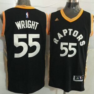 Raptors 55 Delon Wright Black Gold Men Jersey