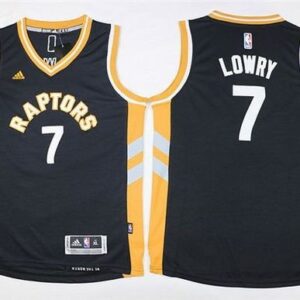 Raptors 7 Kyle Lowry Black Youth Jersey