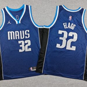 Mavericks 32 Cooper Flagg Navy Jordan Youth Jersey