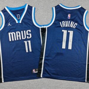 Mavericks 11 Kyrie Irving Blue Jordan Youth Jersey