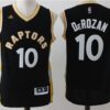 Raptors 10 DeMar DeRozan Black Gold Men Jersey