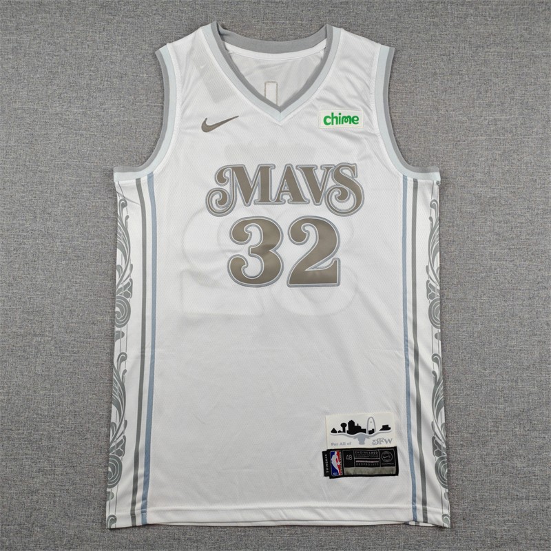 Mavericks 32 Flagg White Men Jersey