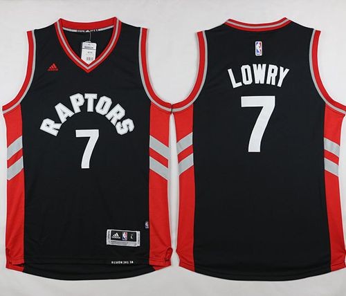 Raptors 7 Kyle Lowry Black Revolution 30 Men Jersey