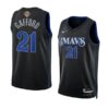Mavericks 21 Daniel Gafford Black 2024 Finals City Edition Men Jersey