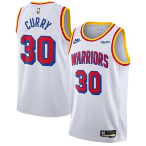 Warriors 30 Stephen Curry White 2024-25 Men Jersey
