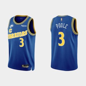 Warriors 3 Jordan Poole 2022-23 Blue Basketball Men Jersey