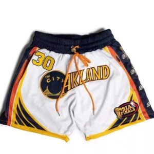 Warriors 30  Stephen Curry White Shorts
