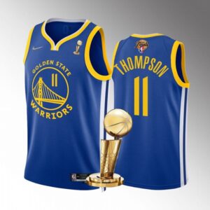 Warriors 11 Klay Thompson Royal 2022 Finals Champions Men Jersey